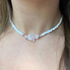 pink stone choker